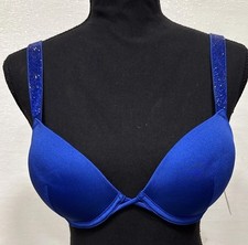 Victorias Secret Swim Bombshell Shine Strap Add-2-Cups Push Up Bikini Top 34B