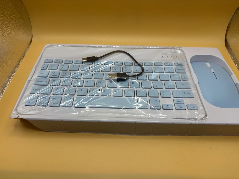 Slim Bluetooth Wireless Keyboard with Mouse Combo 7 Colors Fits PC Laptop Mac - Image 2 of 2