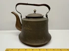 Vintage Chinese asian Copper Brass teapot kettle signed stamped China Tin Lined