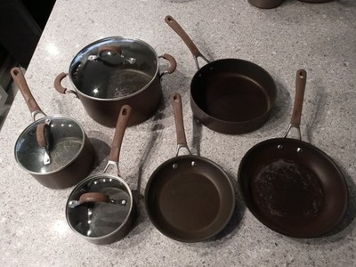 Circulon Premier Professional Hard Anodized Cookware Set 6 Pots Pans w/ Lids