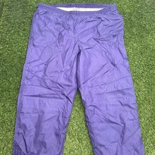 Vintage 90s Nike Nylon Track Pants Mens Medium Purple Lined Activewear