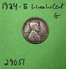 1924 S Lincoln Wheat Cent / Penny 1c Good GD