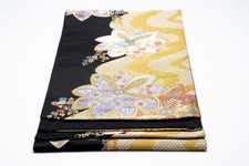 DEAR VANILLA AUTHENTIC JAPANESE SILK FUKURO OBI SASH BELT WOMEN'S KIMONO VINTAGE