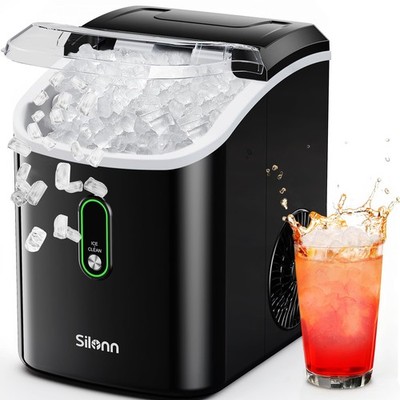 Nugget Ice Maker Countertop, Pellet Ice Machine with Self-Cleaning Function, ...