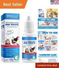 Gentle Ear Infection Drops for Dogs  Cats - 1 Hydrocortisone Relief - 2 fl oz