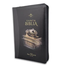 Biblia con Cierre Letra Super Gigante 19puntos RV1960 con indice Arca de Alianza
