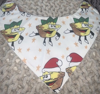 Handgefertigtes Bandana Baby Creme Mince Pie Weihnachten Lätzchen 6-9 Monate