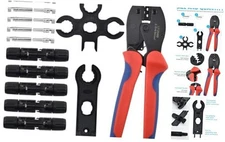 Solar Panel Cable Crimping Connectors Tool Kit, Including Solar Crimper, Pairs 