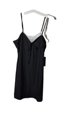Wild Fable Dress Womens Medium Black/White Layered Mini Flared Slip Skater NEW