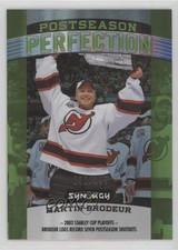 2018 Upper Deck Synergy Postseason Perfection Green /199 Martin Brodeur HOF 00em