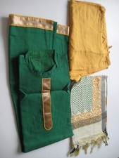 Indian 3 Pcs Salwar Suit Green/Yellow/Gold Size L