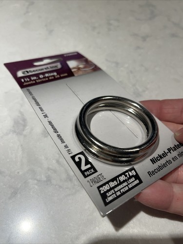 Junta tórica SecureLine 1-1/2"", paquete de 2 ~ niquelada NUEVA - Imagen 2 de 3