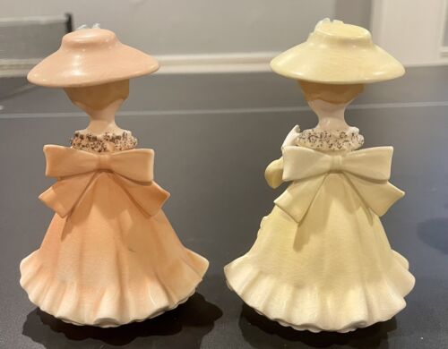 5 statuine vintage INARCO Cleveland Ohio 1964 E1751 ragazza signora Southern Belle Japan - Foto 3 di 7