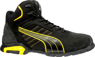 PUMA SAFETY Amsterdam Mid S3 SRC schwarz-gelb Gr. 45 (632240) Sicherheitsschuhe