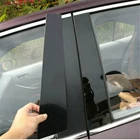 Fit For 2005-2010 Honda Odyssey Door Window Panel Trim Pillar Posts Cover Black