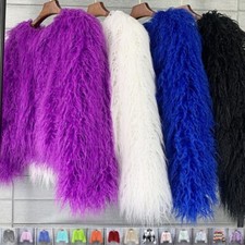 Winter Warm Women Jacket Shaggy Faux Fur Coat Fluffy Cardigan Overcoat Outwear