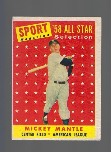 1958 TOPPS MICKEY MANTLE ALL STAR 487 EBay