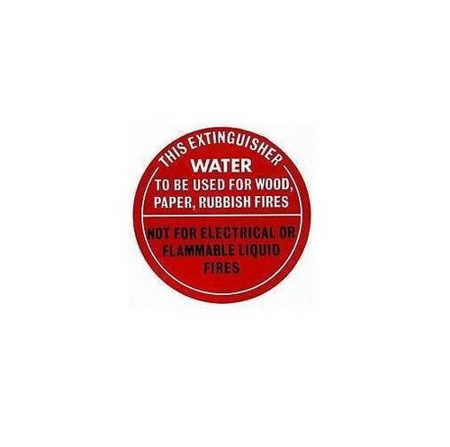 Fire Extinguisher Instruction Sign Water 190mm x 190mm - Picture 2 of 2