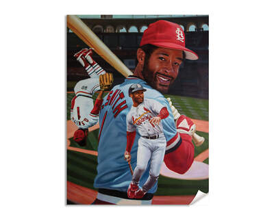 Ozzie Smith St Louis Cardinals MLB Baseball Shortstop Wizard Art Print 1AM3