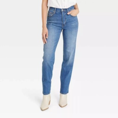 NWT Universal Thread Blue Size 22 Jeans Distressed High Rise Cotton Stretch