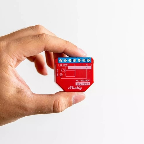 Relè controllo consumi Wi-Fi e bluetooth, Shelly 1PM Plus Power Measurement - Foto 12 di 12