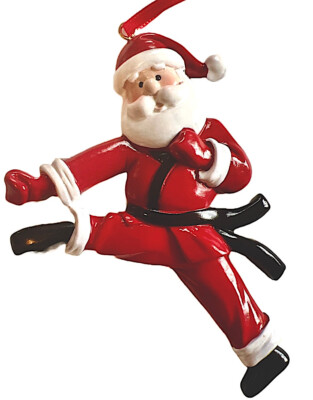 Santa Claus Karate Christmas Tree Ornament Gift Tai Quan Dao Shotokan Class