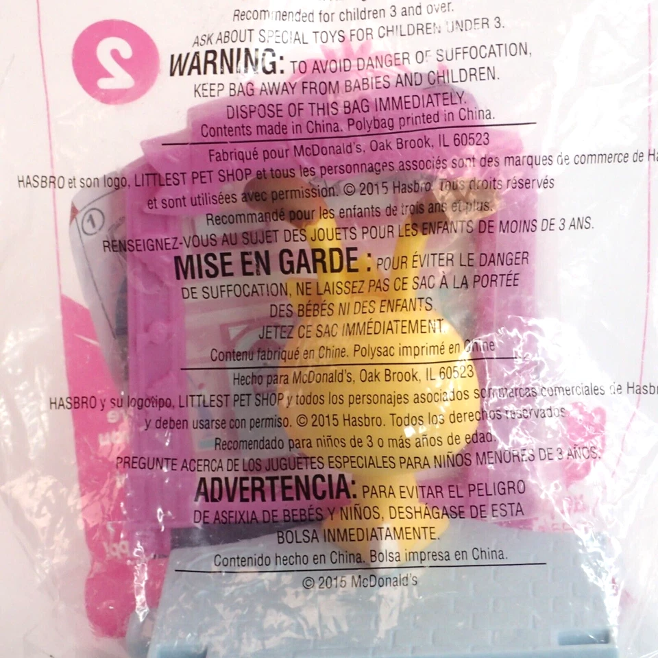 Littlest Pet Shop Buttercream Sunday Rabbit Bunny Yellow McDonald’s Toy 2015 - Image 2 of 4