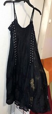 Unbranded Black Lace-Up Lace Elegant Little Black Dress- Size XS