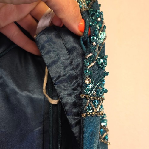 Envious Couture Prom Dress 14 Sequin Beaded Lace Up Whimigoth Maxi Gown READ - Picture 14 of 22