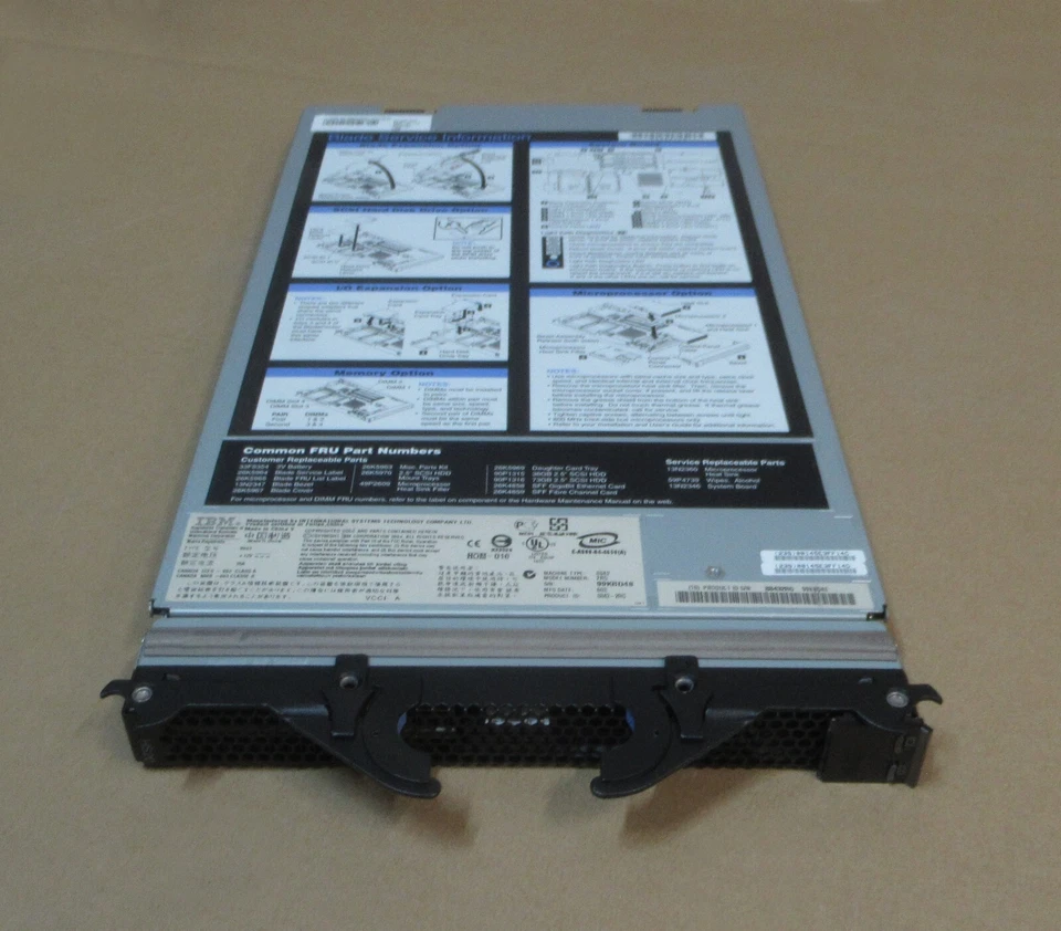 IBM HS20 Blade Server 8843-2RG Intel Xeon SL8P4 3.40GHz 1GB Ram 2x 36.4GB HDD - Image 4 of 4