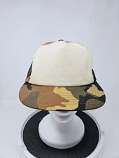 Vintage Crafter's Pride Blank Camo Mesh Trucker Hat USA Made NWT FAST SHIPPING