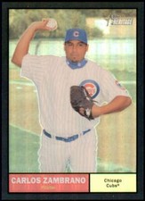 2010 Topps Heritage Chrome Black Refractor #C133 Carlos Zambrano Cubs 03/61