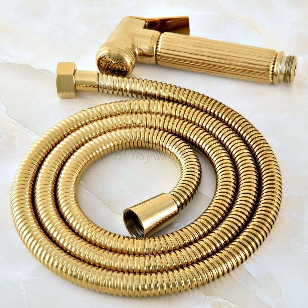 Gold Color Brass Bidet Spray Handheld Bathroom Shower Head+1.5m Hose whh037
Opens in a new window or