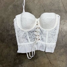 ASOS lace up ruffled corset bustier top