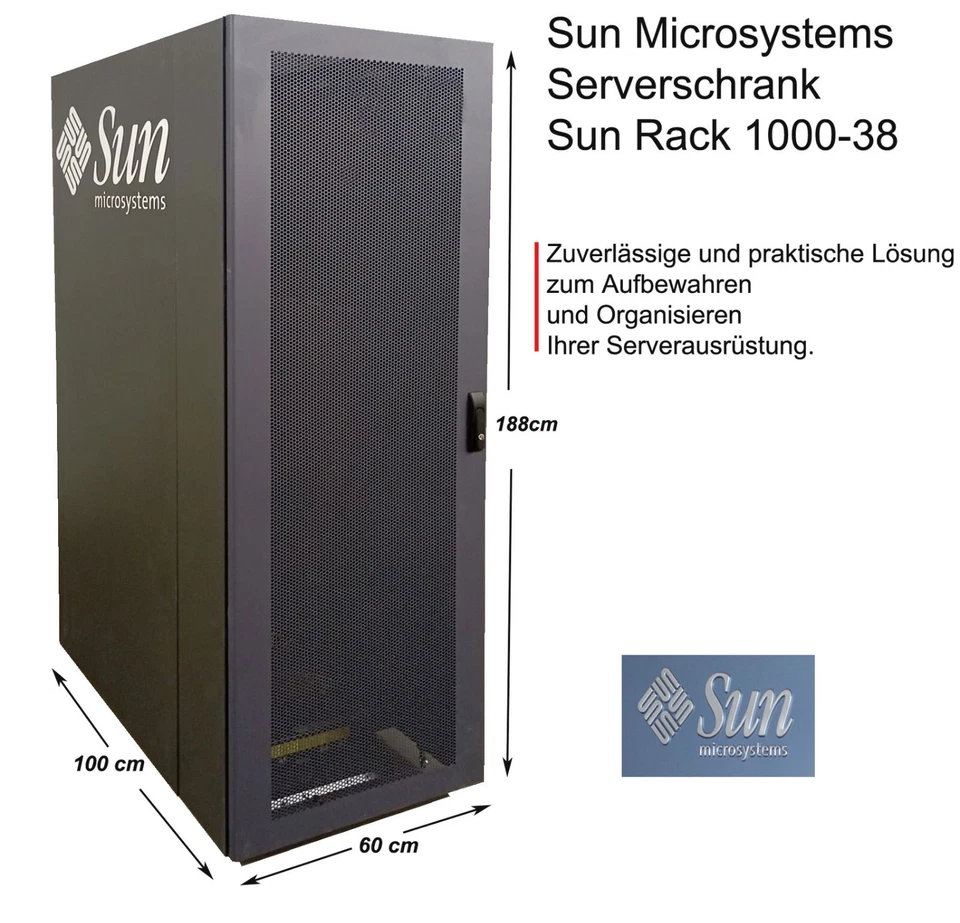 SUN MICROSYSTEM 19" (48cm) 38U SERVERSCHRANK SUN RACK 1000-38 GEBRAUCHT MM2 - Image 2 of 4