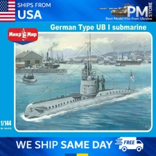 Mikro Mir 144-016 - German T ype UB-I submarine, scale model kit 1/144