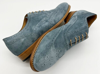 PAUL SMITH SAMT BLAU FORMELLE LEDER/WILDLEDER SCHUHE BRANDNEU VERPACKT GR: UK8 EU42