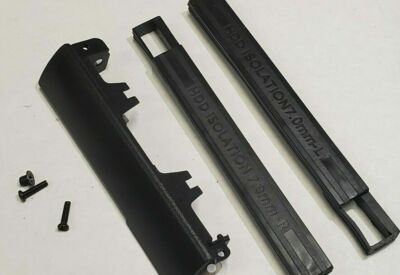 Dell M2800 E6540 Hard Drive Caddy Cover + 7mm Isolation Rubber Rails W 3 screws 