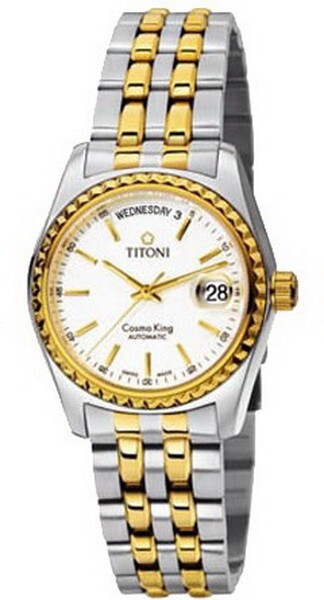Titoni Cosmo King Swiss Two Tone Automatic Men's Watch 787 SY-310