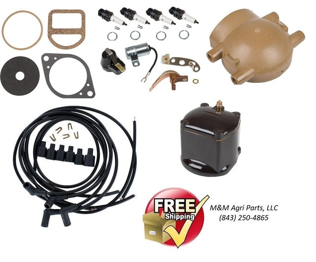 Complete Ignition Tune up kit Ford 9N 2N 8N Tractors 6V Front Mount Distributor eBay