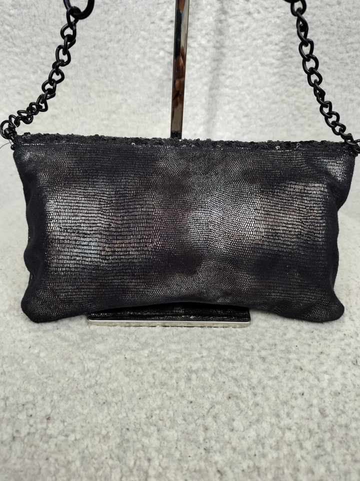 Просто Вера Вера Wang женщин сумочка средний черный блестками застежки наплечная сумка - Изображение 4 из 4