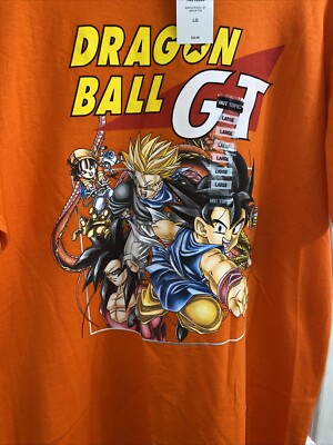 Dragon Ball GT Graphic Shirt Size L Orange Brand New Licensed | eBay