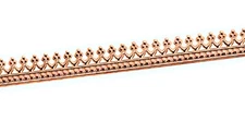 99% Copper Gallery Bezel Wire "Crown" Pattern x 12 Inch (5.21 x 0.69mm)