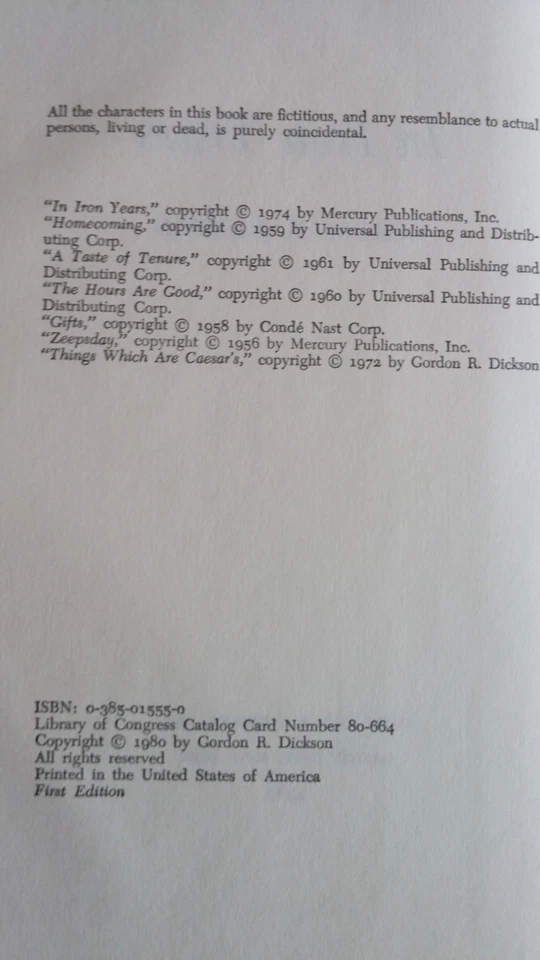 In Iron Years by Gordon R. Dickson 1980 HCDJ First Edition Foto 4 de 4