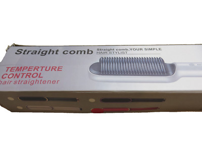 Straight Hair Comb Electric Temperature Control Straightener Red Model JMJ-689