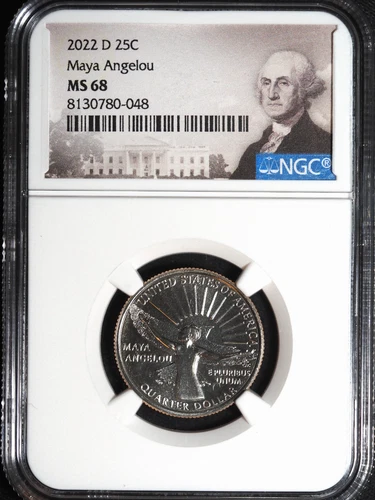 2022-D NGC Graded MS68 Maya Angelou American Women Quarter #048