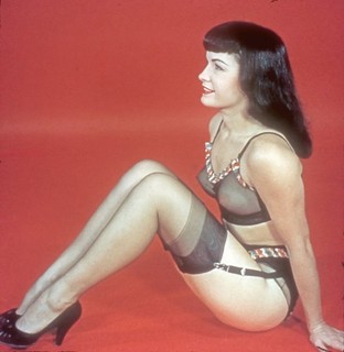 3D Stereo Realist Vintage Pinup Slide Photo Woman Model Nude Bettie Page Undies