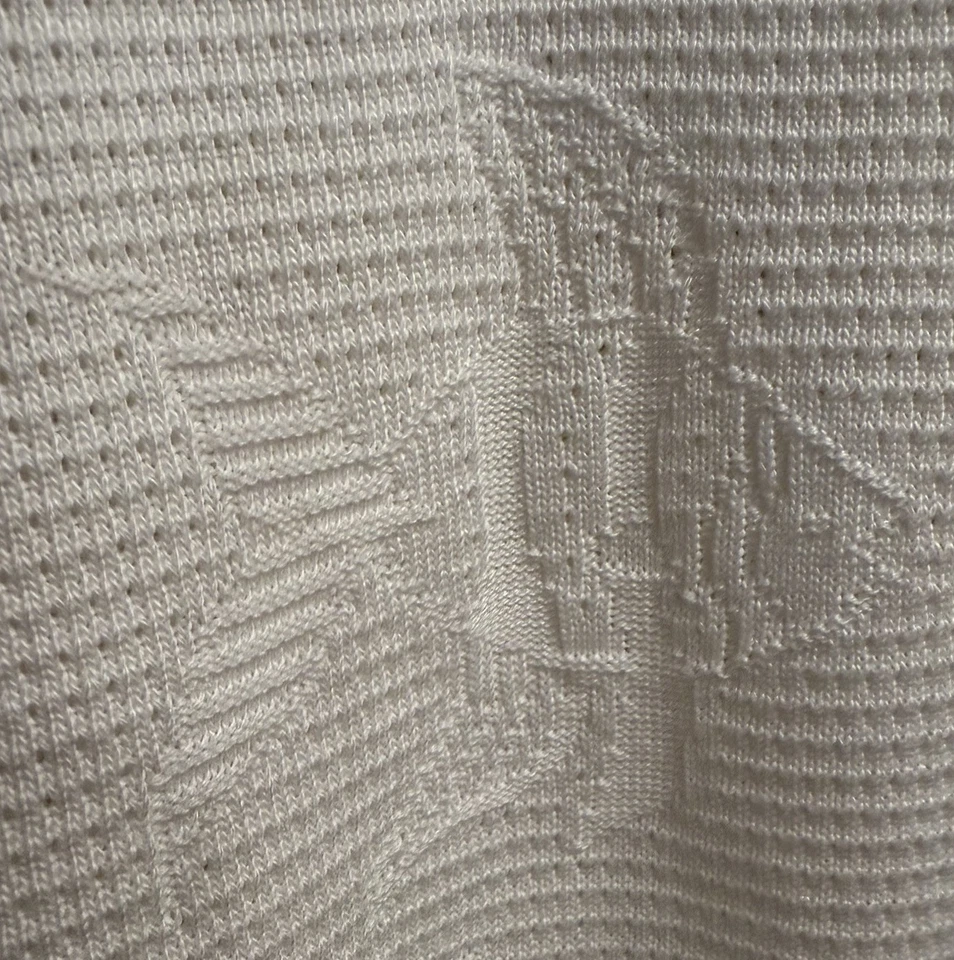 Camisa Alfred Dunner Plus 3X Marfil Acrílico Tejida Manga Corta Patrón Pez Nueva con Etiquetas Foto 4 de 4