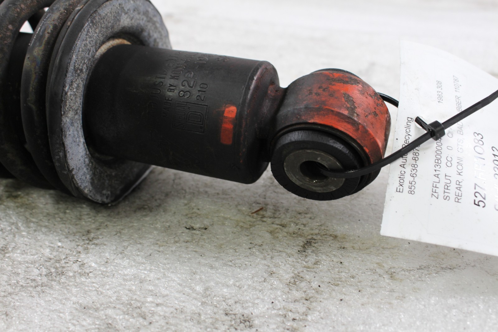 Ferrari 308, Rear Shock Absorber w/Spring, Bad Rubber, Used, P/N 110787