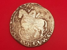 Original 1634-1640 King Charles I Silver Half Crown - Clipped & Scratched